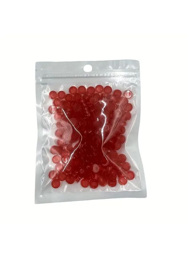 مكعبات البناء الحمراء DIY 200 قطعة - نقاط البلاط الملون الشفاف لفن الفسيفساء - Image 1