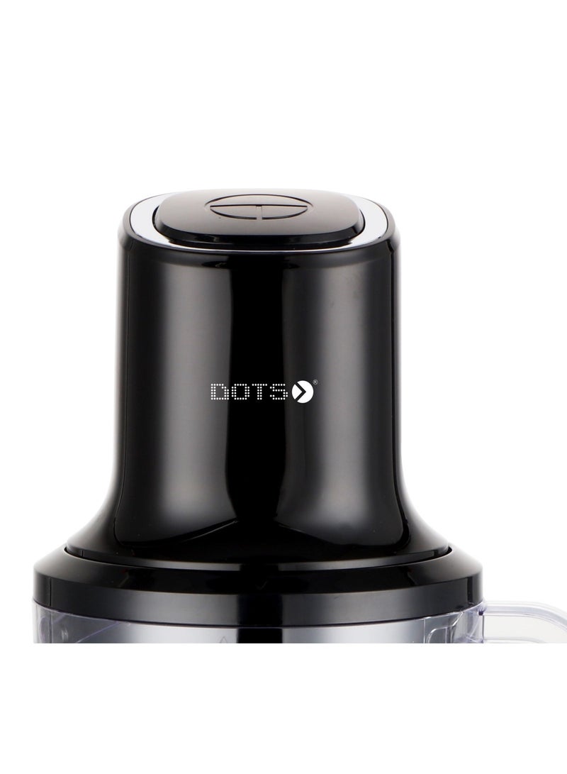 دوتس مفرمة سعة 1.5لتر، برطمان بلاستيكي، شفرة ستيل 3 طبقات من دوتس FCU1015PP أسود، 500 واط - Image 5