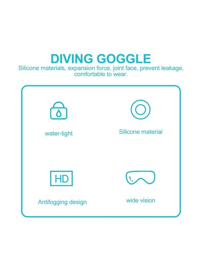 BESPORTBLE Single Lens Snorkel Retro Oval Glass Silicone Scuba Dive Antifog Antileak Wide Vision Diving Swimming Goggles For Men Women - Image 5