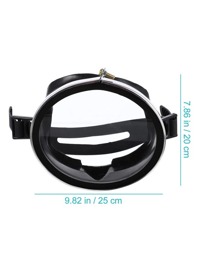 BESPORTBLE Single Lens Snorkel Retro Oval Glass Silicone Scuba Dive Antifog Antileak Wide Vision Diving Swimming Goggles For Men Women - Image 3