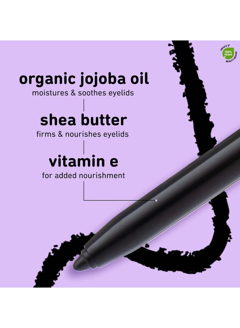 Plum Eye-Swear-By everyday wear kajal black waterproof | Creamy smooth formula | Smudge-proof | Twist up pencil | Creamy smooth glide | Long lasting eye makeup | With Vit E - Image 3
