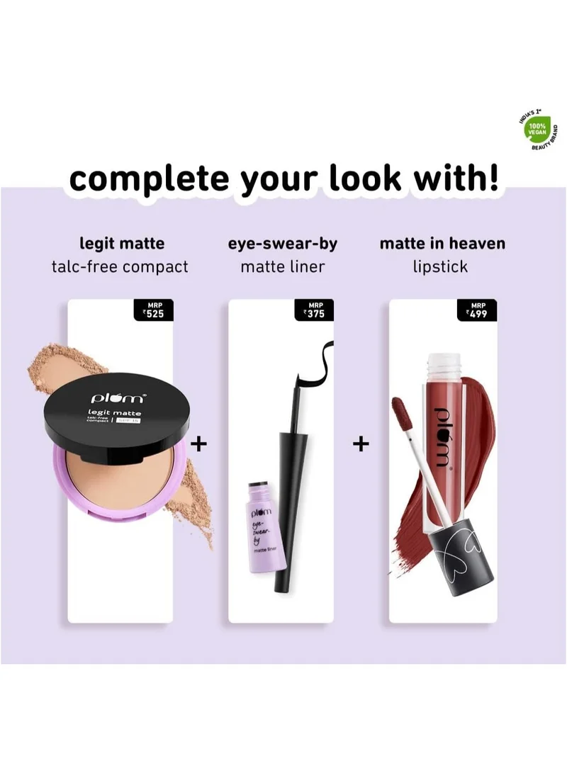 Plum  Eye-Swear-By everyday wear kajal black waterproof | Creamy smooth formula | Smudge-proof | Twist up pencil | Creamy smooth glide | Long lasting eye makeup | With Vit E  | Best Price UAE