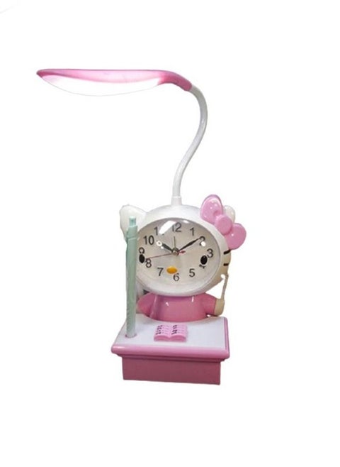 Creative Desk Table Lamp with Analog Clock