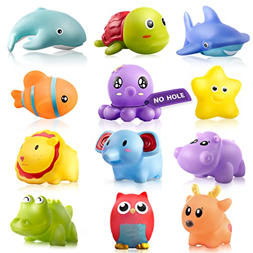 Hely Cancy Infant Bath Toys for 18 Months  No Hole Animal Bathtub Toys Baby Bath Tub Toys - Image 1