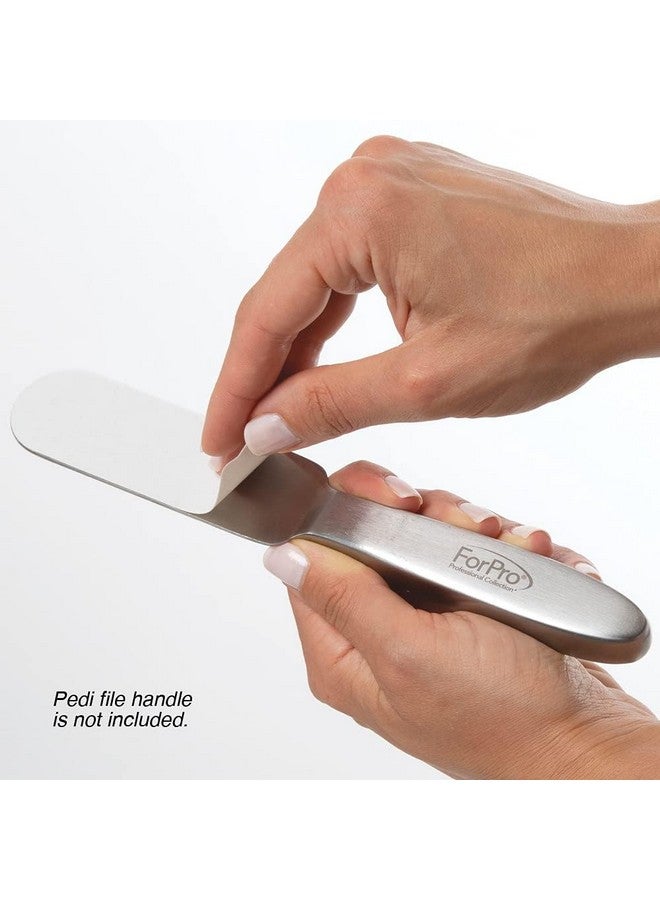 فوربرو بروفيشنال كوليكشن إعادة تعبئة مبرد بيدي من الفولاذ المقاوم للصدأ 180 حبيبة بيضاء من Ezstrip Peel Pedicure Refill Pads 1.25 بوصة WX 4 بوصة L 50 قطعة - Image 4