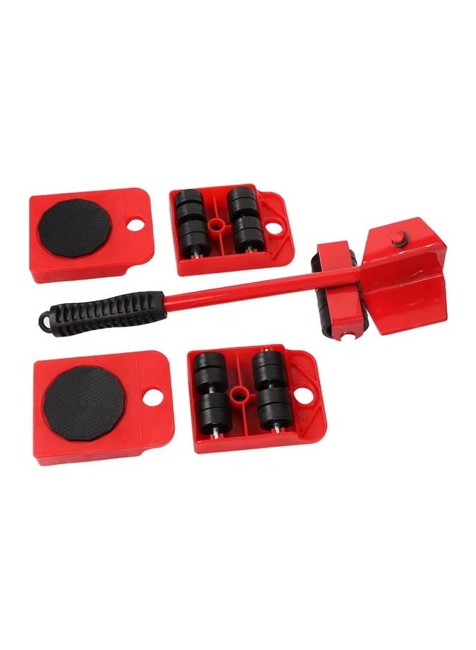 5 Pcs Set Furniture Lifter, Upgrade Mover Tool Set, Heavy Furniture Appliance Moving & Lifting System With 1 Lifting Rod And 4 Packs 360 Degree Rotatable Furniture Slides Kit, Max Up For 150Kg/330Lb - Image 1