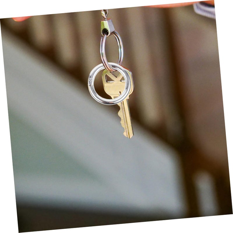 Antique Bronze Round Spring Keyring Buckles 15pcs for Keychains Bags Leashes Lightweight Clips - Image 3