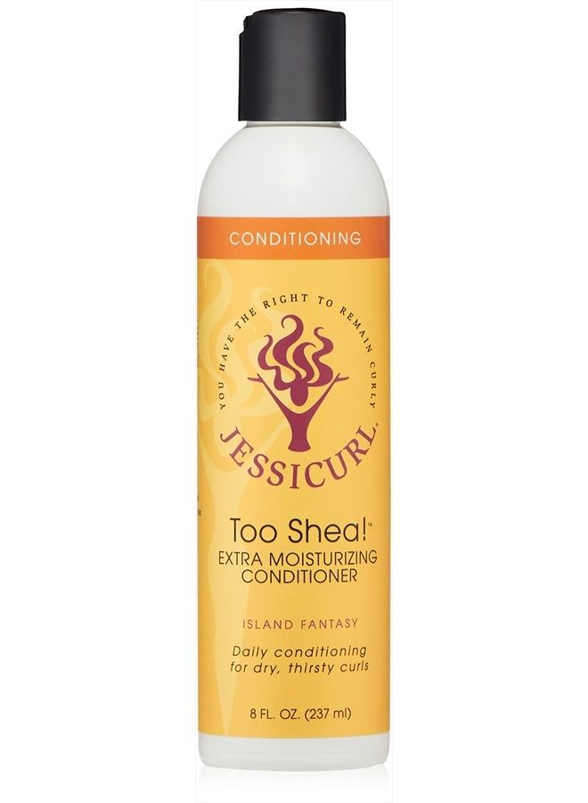 Jessicurl , Too Shea! Extra Moisturizing Conditioner for Curly Hair, Island Fantasy, 8 Fl oz. Leave in Conditioner for Dry Hair, Anti Frizz Hair Products - Image 1