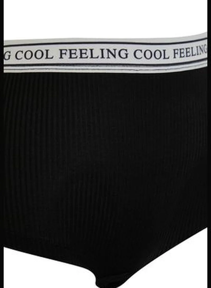 trendyol Gray Melange-Skin Cotton Rubber Detailed 2-Pack Ribbed Boxer Briefs THMAW24KU00008