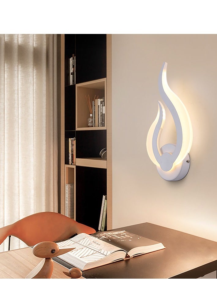 Acrylic Flame Wall Sconce Long 10W Warm 34*16.5cm 220V Warm 3000K