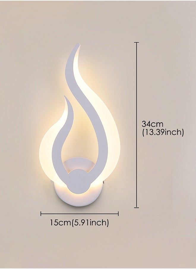 Acrylic Flame Wall Sconce Long 10W Warm 34*16.5cm 220V Warm 3000K
