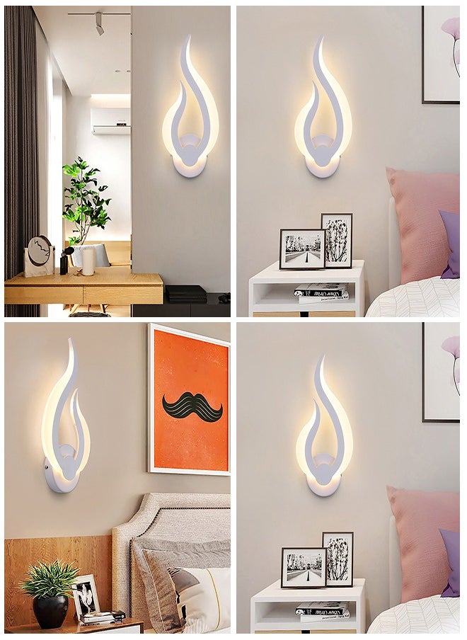 Acrylic Flame Wall Sconce Long 10W Warm 34*16.5cm 220V Warm 3000K