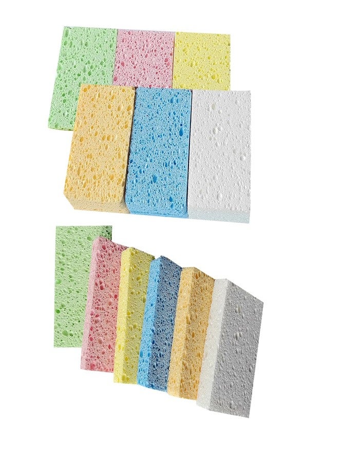 ZanXinY 12 Pack Natural Cellulose Sponges,Kitchen Sponges, Dishwashing Sponges, Car Washing Sponge, Color Sponge Suitable for Kitchen and Bathroom,Car,Household, Children's Fun Cutting DIY. - Image 1