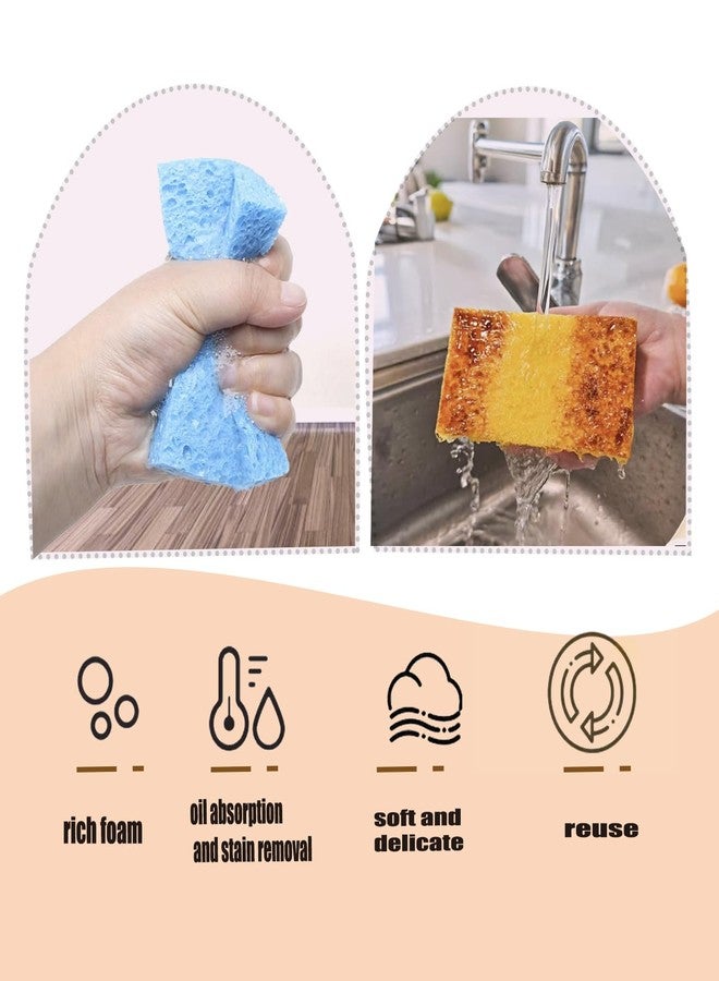 ZanXinY 12 Pack Natural Cellulose Sponges,Kitchen Sponges, Dishwashing Sponges, Car Washing Sponge, Color Sponge Suitable for Kitchen and Bathroom,Car,Household, Children's Fun Cutting DIY. - Image 5