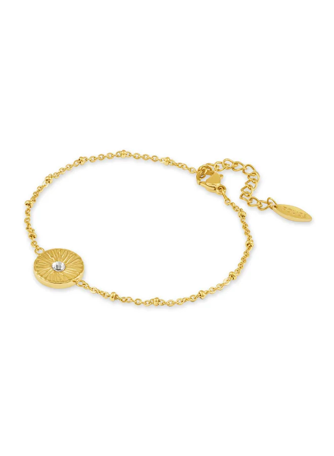 POLICE Irys Gold Crystal Disc Bracelet for Women