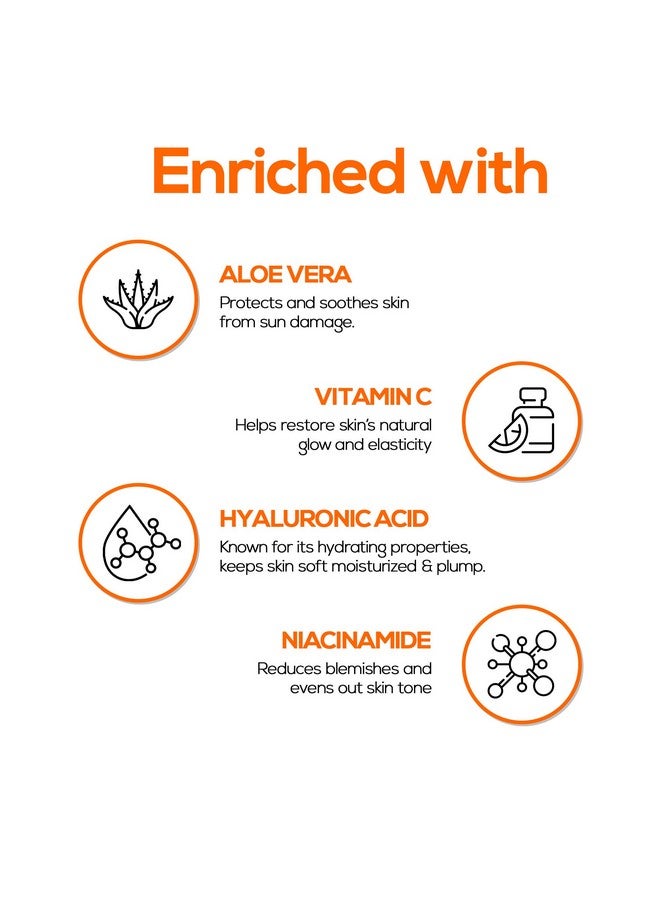 Renee Glowscreen Spf 50 Sunscreen Cream - 50Ml, Pa++++ Uva & Uvb Protection, Hyaluronic Acid & Vitamin C Enriched | Non-Greasy, Quick Absorbing Matte Formula, No White Cast - Ultimate Skin Protection - Image 3