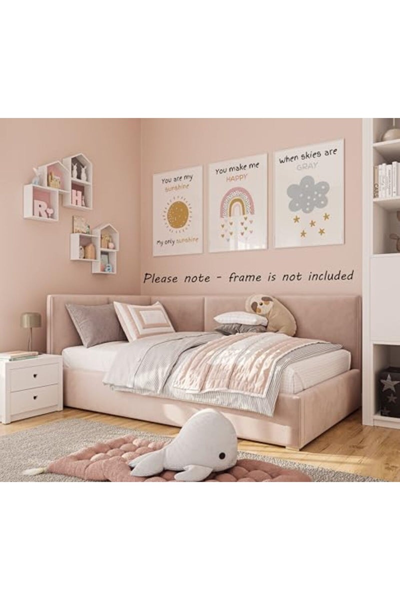 Eviepops Prints You are My Sunshine Set of 3 Unframed Poster Prints - Image 4