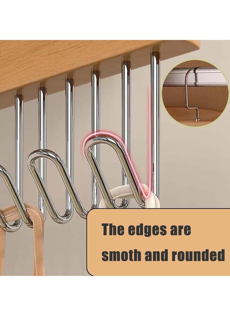 مارلا مول رف معاطف مكون من قطعتين مع ما مجموعه 16 خطافًا لربطات العنق الخشبية غير القابلة للانزلاق، ورف أحزمة، ورف عرض دوار موفر للمساحة للأحزمة والقمصان والقبعات - Image 4