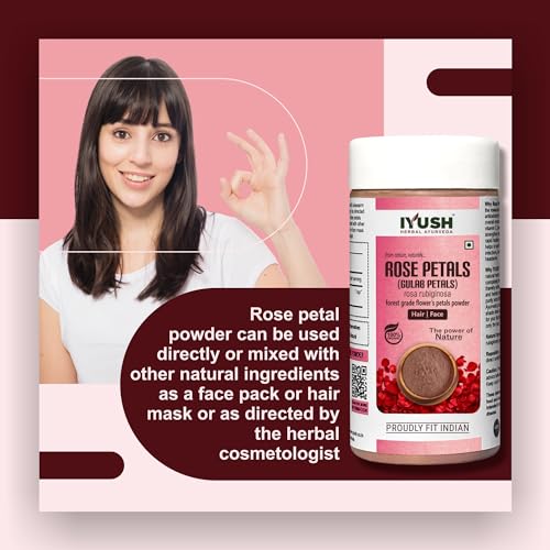 IYUSH Herbal Ayurveda Organic Rose Petal Powder - 100gm - Image 4