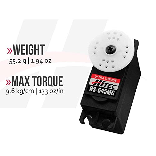 Hitec RCD Hitec 32645S HS-645MG High Torque 2BB Metal Gear Servo - Image 5