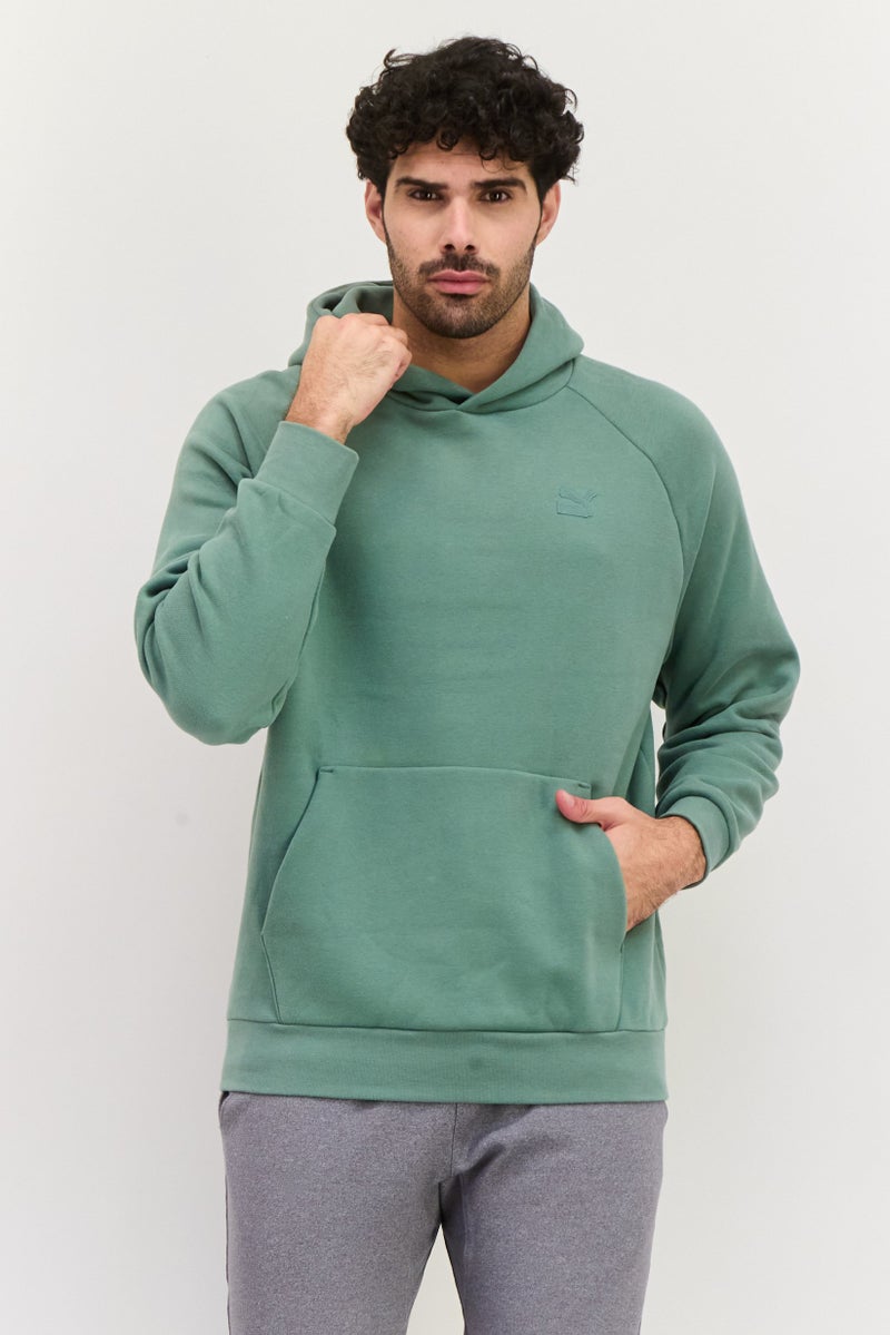 PUMA هودي خارجي للرجال بقصة مريحة بشعار العلامة التجارية، كافور - Image 1