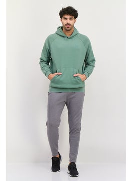 PUMA Men Relaxed Fit Brand Logo Outdoor Hoodies, Eucalyptus  - Image 3