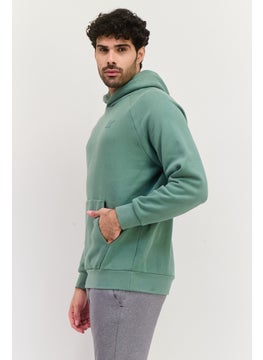 PUMA Men Relaxed Fit Brand Logo Outdoor Hoodies, Eucalyptus  - Image 2
