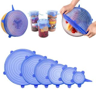 NIWRT Silicone Stretch Lids Flexible Covers for Utensils, Bowls, Plates Jars, Cans, Mugs, Dishwasher, Freezer Safe, Food Safety Reusable Lids 6 pcs Multi Size (Multicolor) - Image 2