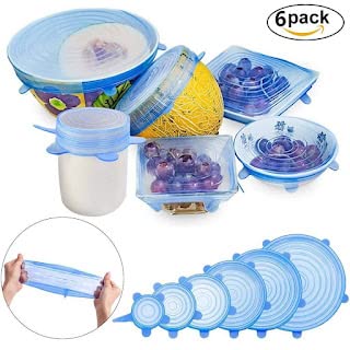 NIWRT Silicone Stretch Lids Flexible Covers for Utensils, Bowls, Plates Jars, Cans, Mugs, Dishwasher, Freezer Safe, Food Safety Reusable Lids 6 pcs Multi Size (Multicolor) - Image 3