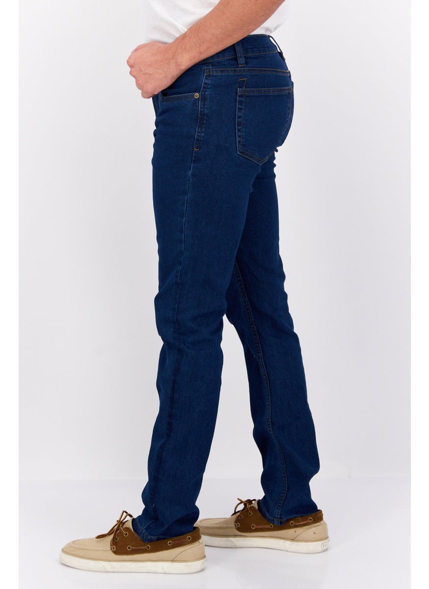 Jachs New York - Men Straight Fit Wash Stretchable Denim Jeans, Blue - Image 1