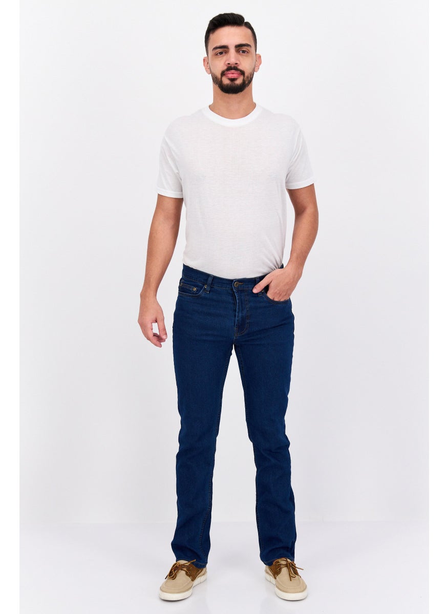 Jachs New York - Men Straight Fit Wash Stretchable Denim Jeans, Blue - Image 1