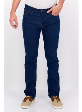 Men Straight Fit Wash Stretchable Denim Jeans, Blue