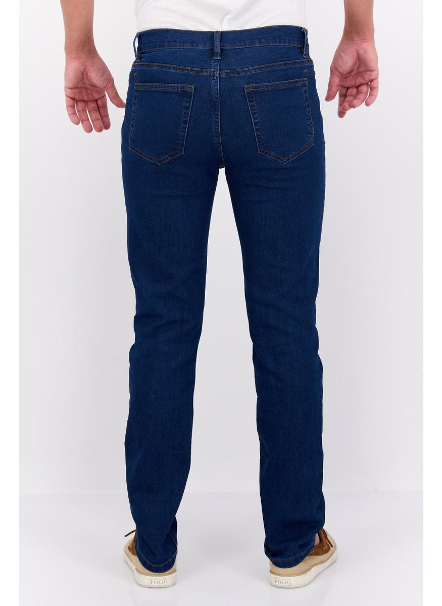 Jachs New York - Men Straight Fit Wash Stretchable Denim Jeans, Blue - Image 1