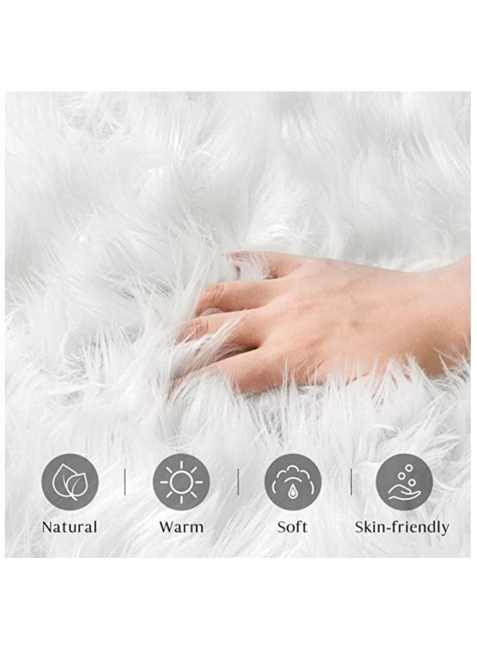 Super Soft Rabbit Fur Living Room Carpet Can Be Use As Area Rug Also With Anti Slip Bottom (Size 60×150CM) - Image 2
