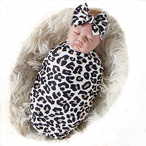 Galabloomer Receiving Blanket Headband Set Flower Print Baby Swaddle Blankets - Image 3