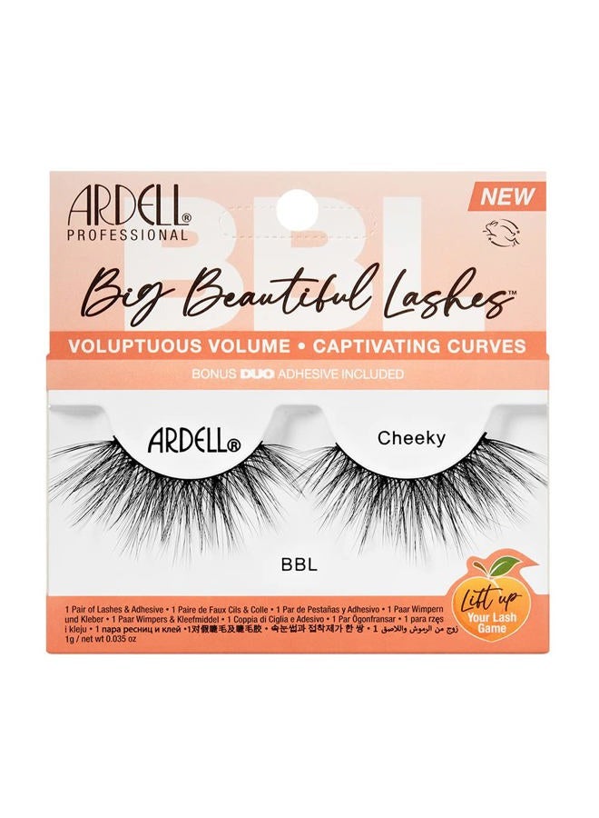 ARDELL رموش بابل الكبيرة الجميلة 962 تشيكي، مع لاصق ديو الشفاف، 1 عبوة - Image 1