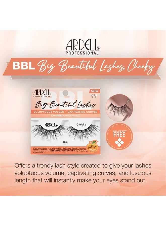 ARDELL رموش بابل الكبيرة الجميلة 962 تشيكي، مع لاصق ديو الشفاف، 1 عبوة - Image 2