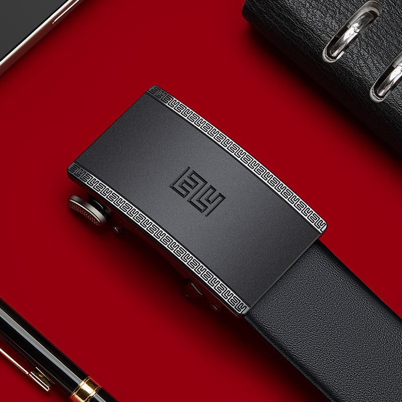 King Paul Belt New Men's High-end Genuine Leather Automatic Buckle Belt Business Fashion Inner Wearing Men's Waist Cover - Image 2