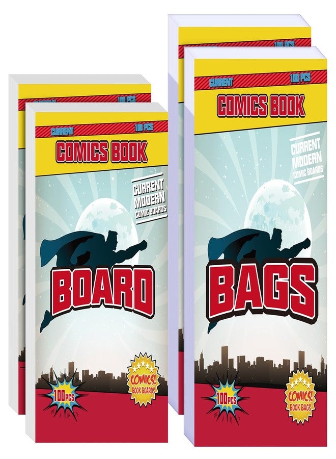 KKU 200 Count Comic Book Bags and Boards, Crystal Clear Acid Free Comic Bags and Boards, Comic Book Storage for Comics - Image 1