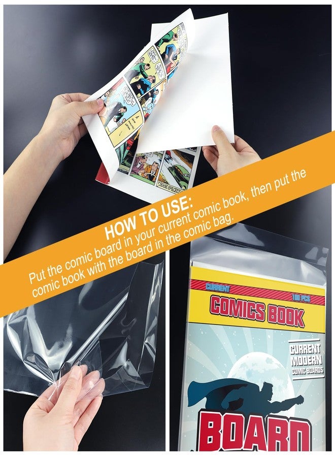KKU 200 Count Comic Book Bags and Boards, Crystal Clear Acid Free Comic Bags and Boards, Comic Book Storage for Comics - Image 5