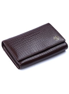 HAMMONDS FLYCATCHER HAMMONDS FLYCATCHER Wallet for Women - Choco Brown Genuine Leather Purse for Women with RFID Protection, 8 Card Slots, and 5 Compartments - Ladies Wallet with Button Closure - Women's Wallet  - Image 1