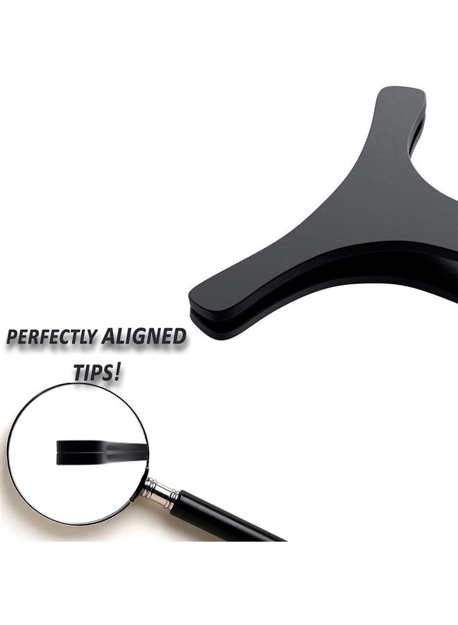 CarPro مكبس رموش صناعية مزيف من الفولاذ المقاوم للصدأ الأسود مع ملحقات إزالة الرموش، ملقط حواجب، أداة تجميل مكياج - Image 4