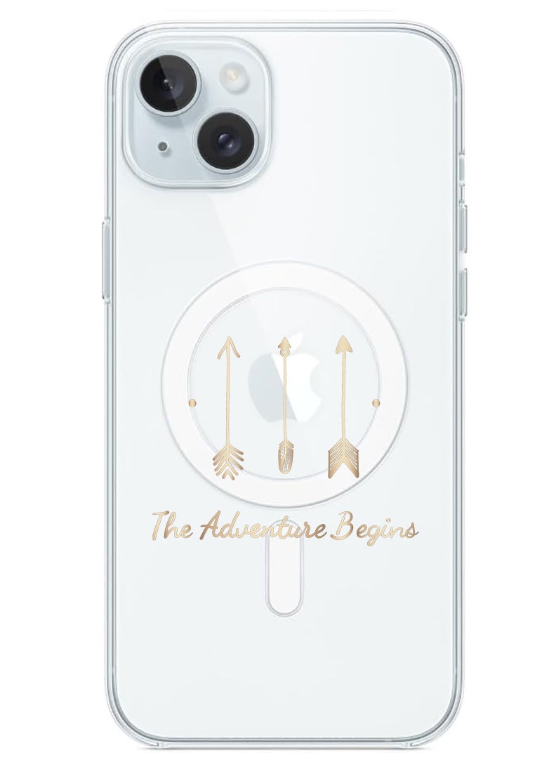 Theodor - Magnetic Case for iPhone 15 6.1-inch Compatible with MagSafe Wireless Charging, Shockproof Phone Bumper Cover The adventure Begins - Image 1