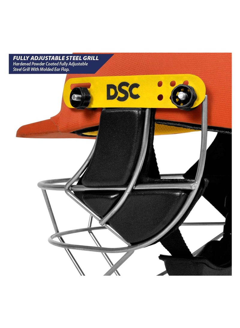 DSC Defender Cricket Helmet | For Men & Boys | Adjustable Steel Grill | Back Support Strap | Lightweight  - Image 4
