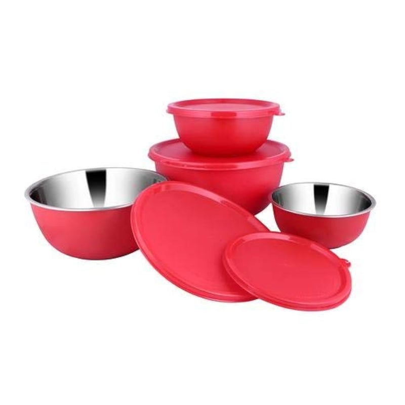 Shri & Sam Stainless Steel Storage Bowl with Solid Lid, Euro, 4 Pieces - Image 5