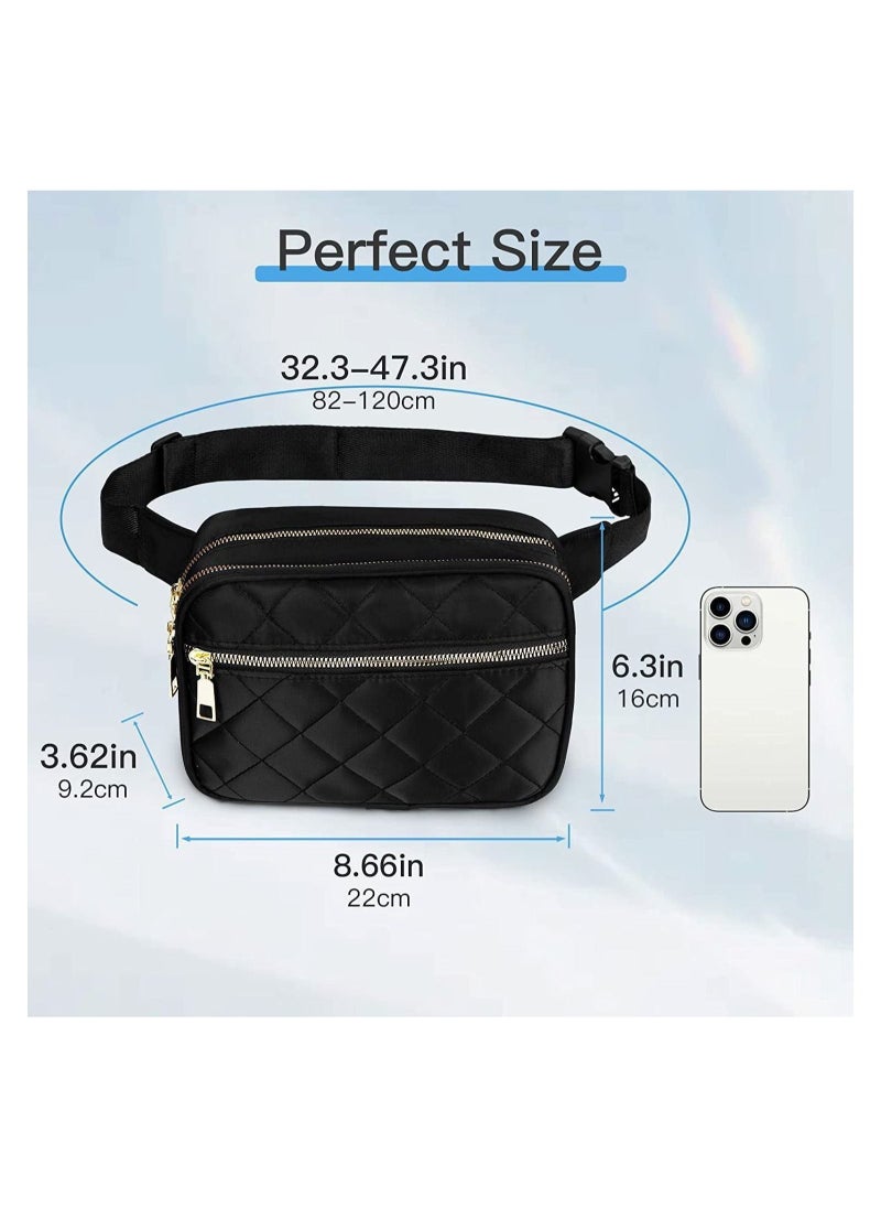 Generic - Packs for Women and Men, Fashionable Crossbody Belt Bags, Multi-Pockets Adjustable Belts, for Travel Hiking Cycling Running,  Hip Bag for Travel Hiking Cycling Running, Easy Carry Any Phone - Image 1