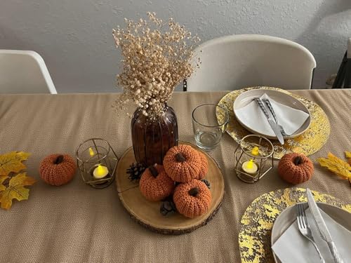 YLUSUJAKX Disposable Gold Placemats Set of 100 Metallic Thin Mesh Round 13 Inch Table Mates Gold Charger Doilies for Dining Table Wedding Birthday Party Home Decoration - Image 3
