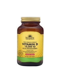 SUNSHINE NUTRITION Sunshine Nutrition Vitamin D 10000 IU (D3 Cholecalciferol), 100 Softgels | Promotes Strong Bones, Teeth | Supports Healthy Function | Gluten Free  - Image 3