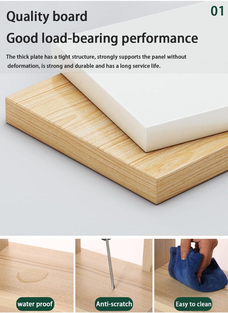 MIXDE Coffee Table Desk, 2 Tier Rectangular End Table, Waterproof Storage Table, Modern style Sofa Table for Living Room & Bedroom, Solid Load-bearing  - Image 4