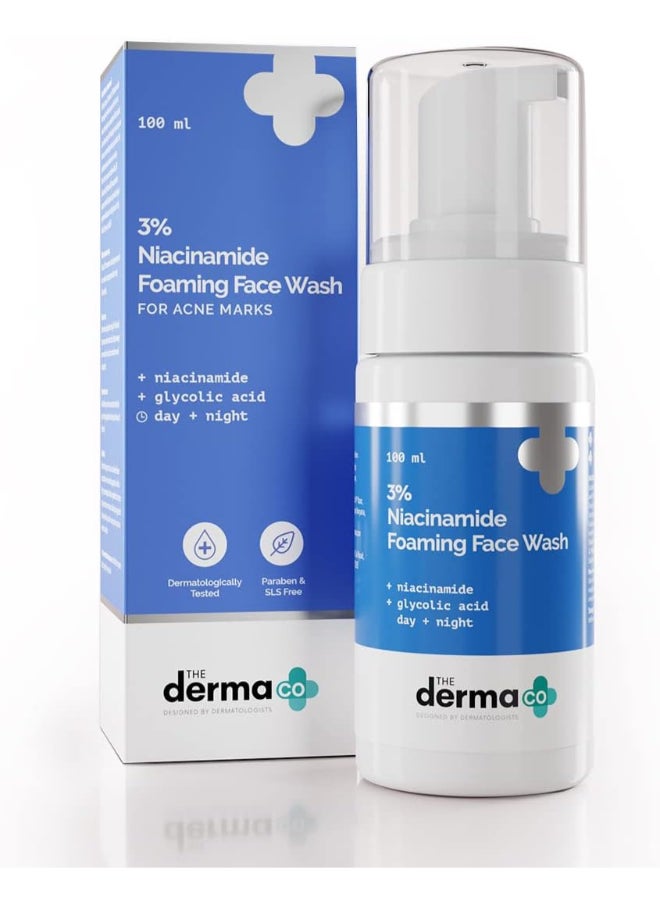 THE derma Co The Derma Co 3% Niacinamide Foaming Face Wash for Acne Marks - 100 ml  - Image 2